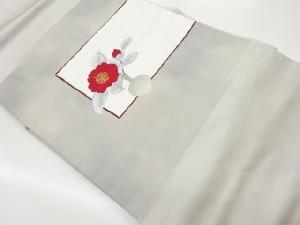 色紙に花瓶・花模様織出し名古屋帯